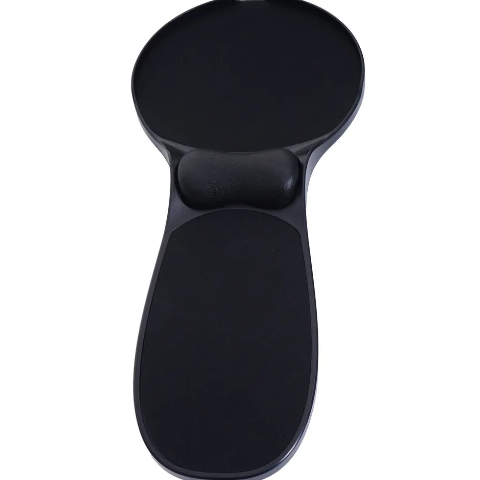 2in1 Armauflage mit Mauspad MCW-N76, Tisch-/Armlehnen-Mousepad Gelenkstütze Handgelenkkissen ergonomisch 90° verstellbar