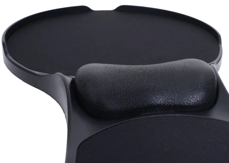2in1 Armauflage mit Mauspad MCW-N76, Tisch-/Armlehnen-Mousepad Gelenkstütze Handgelenkkissen ergonomisch 90° verstellbar