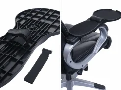 2in1 Armauflage mit Mauspad MCW-N76, Tisch-/Armlehnen-Mousepad Gelenkstütze Handgelenkkissen ergonomisch 90° verstellbar