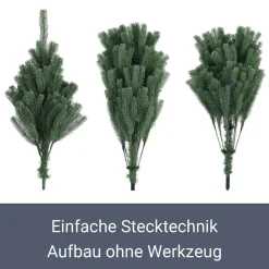 Juskys Weihnachtsbaum Talvi 180 cm hoch – künstlicher Tannenbaum aus PE-Kunststoff mit Metallständer