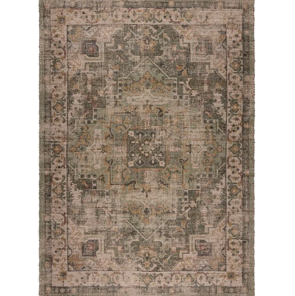 Jute-Teppich Orient Braun-Grün 120 x 170 cm - DEEPE | Kadima Design