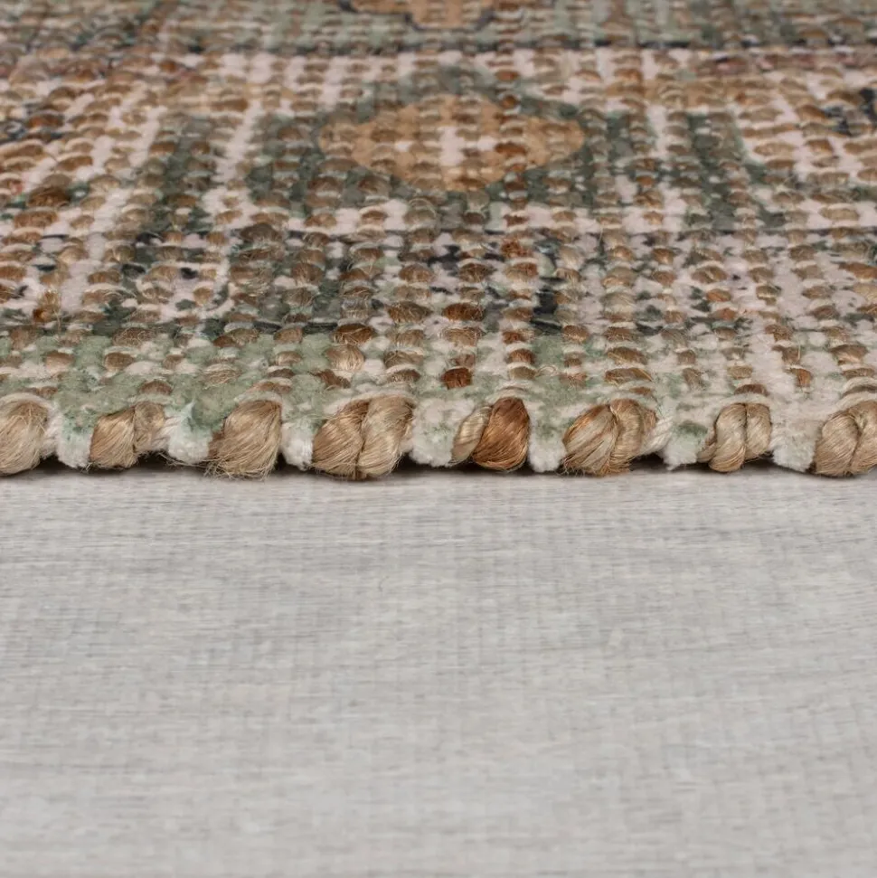 Jute-Teppich Orient Braun-Grün 120 x 170 cm - DEEPE | Kadima Design