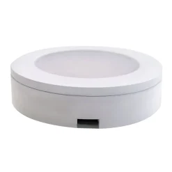 kalb | LED Einbauspot Unterbauspot Aluminium Weiß 12VDC 4 Watt Warmweiß 6,3cm Ø Einbaustrahler für Möbel inkl. Aufsatzring