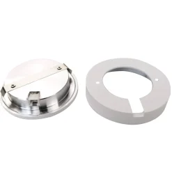kalb | LED Einbauspot Unterbauspot Aluminium Weiß 12VDC 4 Watt Warmweiß 6,3cm Ø Einbaustrahler für Möbel inkl. Aufsatzring