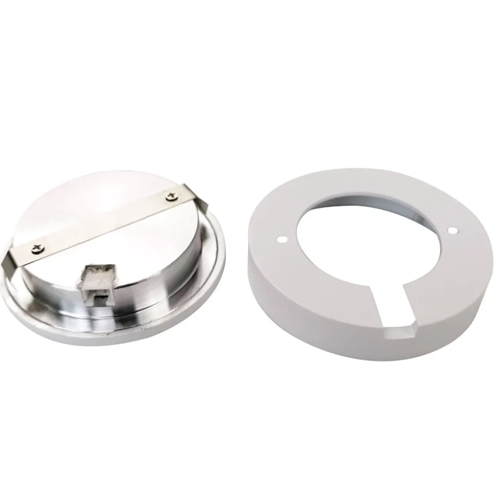 kalb | LED Einbauspot Unterbauspot Aluminium Weiß 12VDC 4 Watt Warmweiß 6,3cm Ø Einbaustrahler für Möbel inkl. Aufsatzring