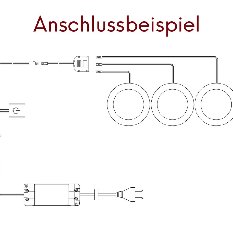 kalb | LED Einbauspot Unterbauspot Edelstahl gebürstet 12VDC 3 Watt Warmweiß 6,3 cm Ø Einbaustrahler für Möbel inkl. Aufsatzring