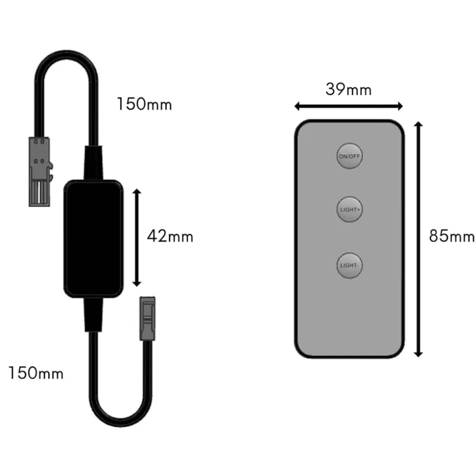 kalb | LED Funk-Controller Set Fernbedienung 12-24V 36-72W dimmbar kalb