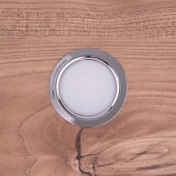 kalb | LED 12 VDC Einbauspot Einbaustrahler für Möbel, Metall-chrom mit ABS, 2W 3000k warmweiß