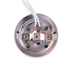 kalb | LED 12 VDC Einbauspot Einbaustrahler für Möbel, Metall-chrom mit ABS, 2W 3000k warmweiß