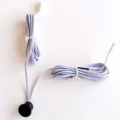 kalb | Minischalter - rund, schwarz, Ein/Aus, Dimmen, 200cm Ein- & Ausgangskabel LED-MINI weiß, 12VDC, max. 3A