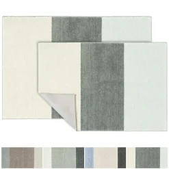 Karat Badematte Horizont | Hellgrau/Grau/Creme