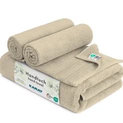 Karat Homeliving Handtuch | Bay | Sanft, saugstark und vielseitig nutzbar | Beige