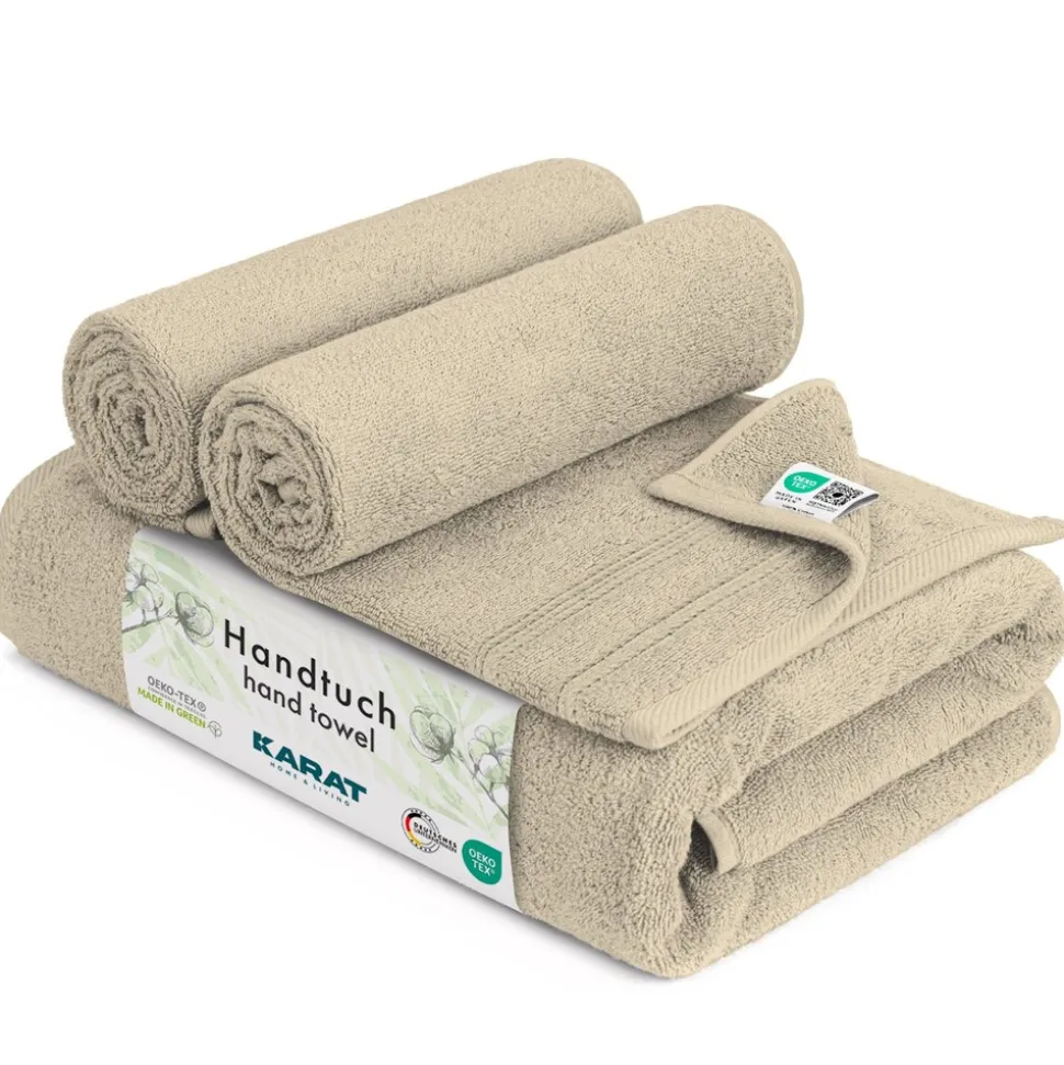 Karat Homeliving Handtuch | Bay | Sanft, saugstark und vielseitig nutzbar | Beige