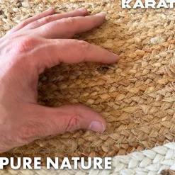 Karat homeliving Jute-Teppich Mumbai | Rund | Handgewebt | Aus Naturfasern