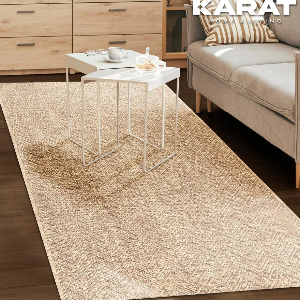 Karat homeliving Karat Wohnteppich | Cheron | Bodenbelag für Flur & Wohnraum | Beige