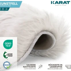 Karat homeliving Kunstfell Nelly | Flauschiges Dekofell | Ivory