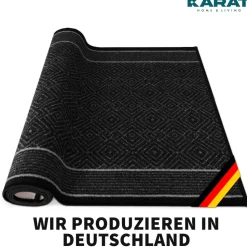 Karat homeliving Teppich-Läufer auf Maß | Olymp | Anthrazit