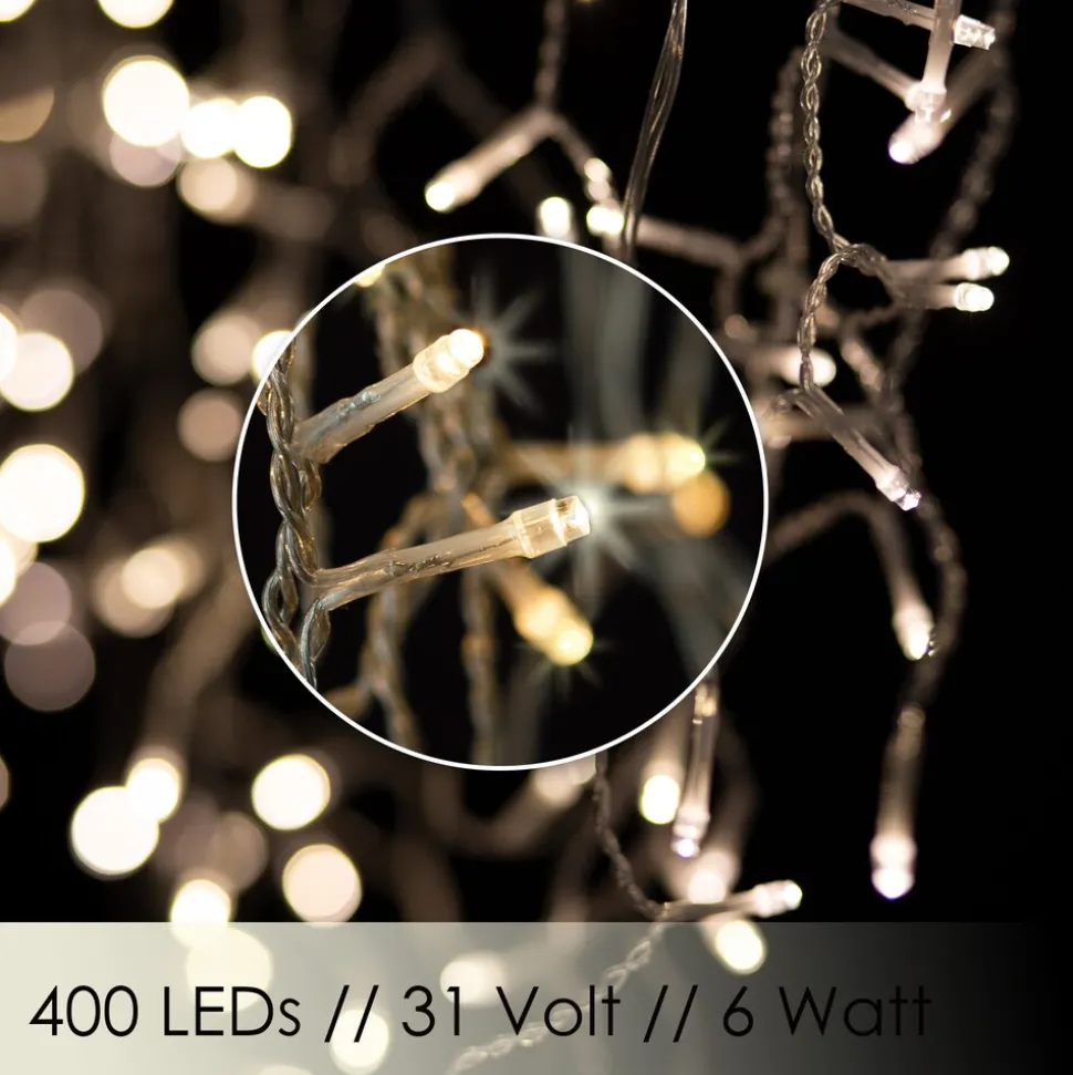 KESSER® LED Lichterkette inkl. Fernbedienung mit 8 Modi & Timer, Lichtervorhang mit mini LED´s