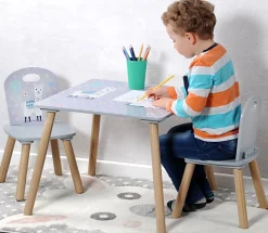 1 Kindertisch mit 2 Stühlen, FSC, Alpaka