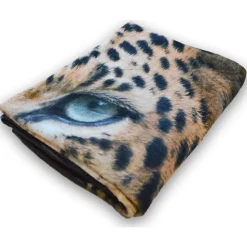 Kinzler Digitalbedruckte Wohndecke Leopard, 150 x 200 cm