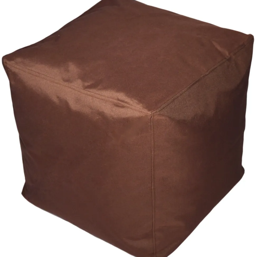 KINZLER Hocker eckig, Outdoorfähig, Dunkelbraun