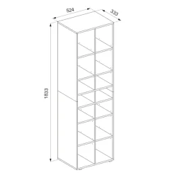 Kleiderregal Schrank Paris weiß