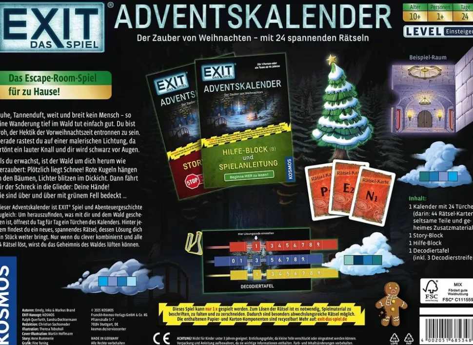Kosmos EXIT Adventskalender Der Zauber von Weihnachten