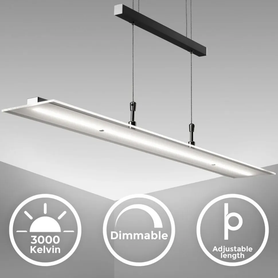 LED Pendelleuchte, schwarz, 1xLED-Platine/20W