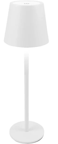 LED Tischleuchte FASHION dimmbar mit Touch Funktion 3 Lichtfarben IP44 12h Akku weiß