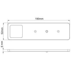 LED Unterbauleuchten SET Solid2, silbergrau mit mech. Schalter, 3W, 200cm Kabellänge, 2er Set warmweiss