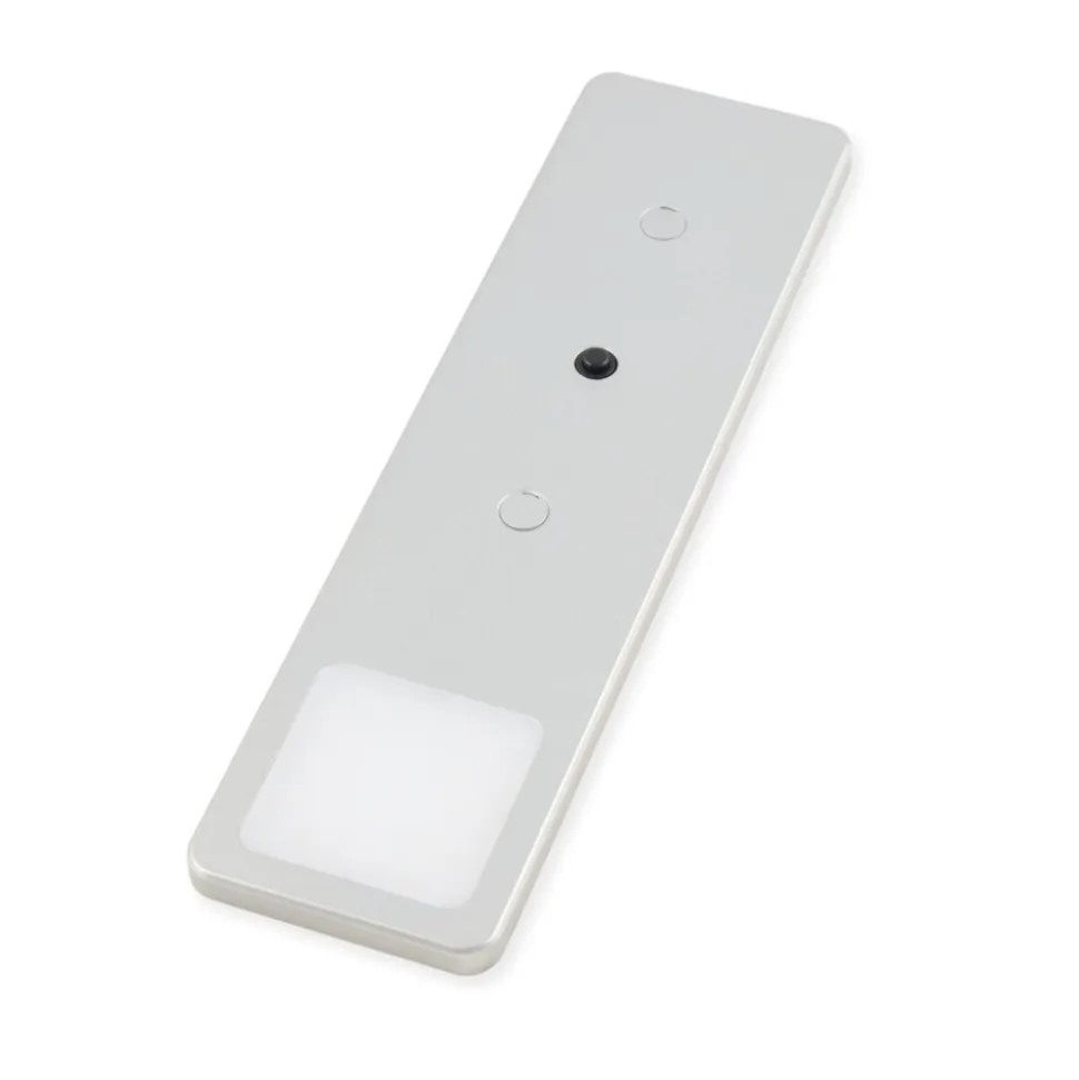 LED Unterbauleuchten SET Solid2, silbergrau mit mech. Schalter, 3W, 200cm Kabellänge, 2er Set warmweiss