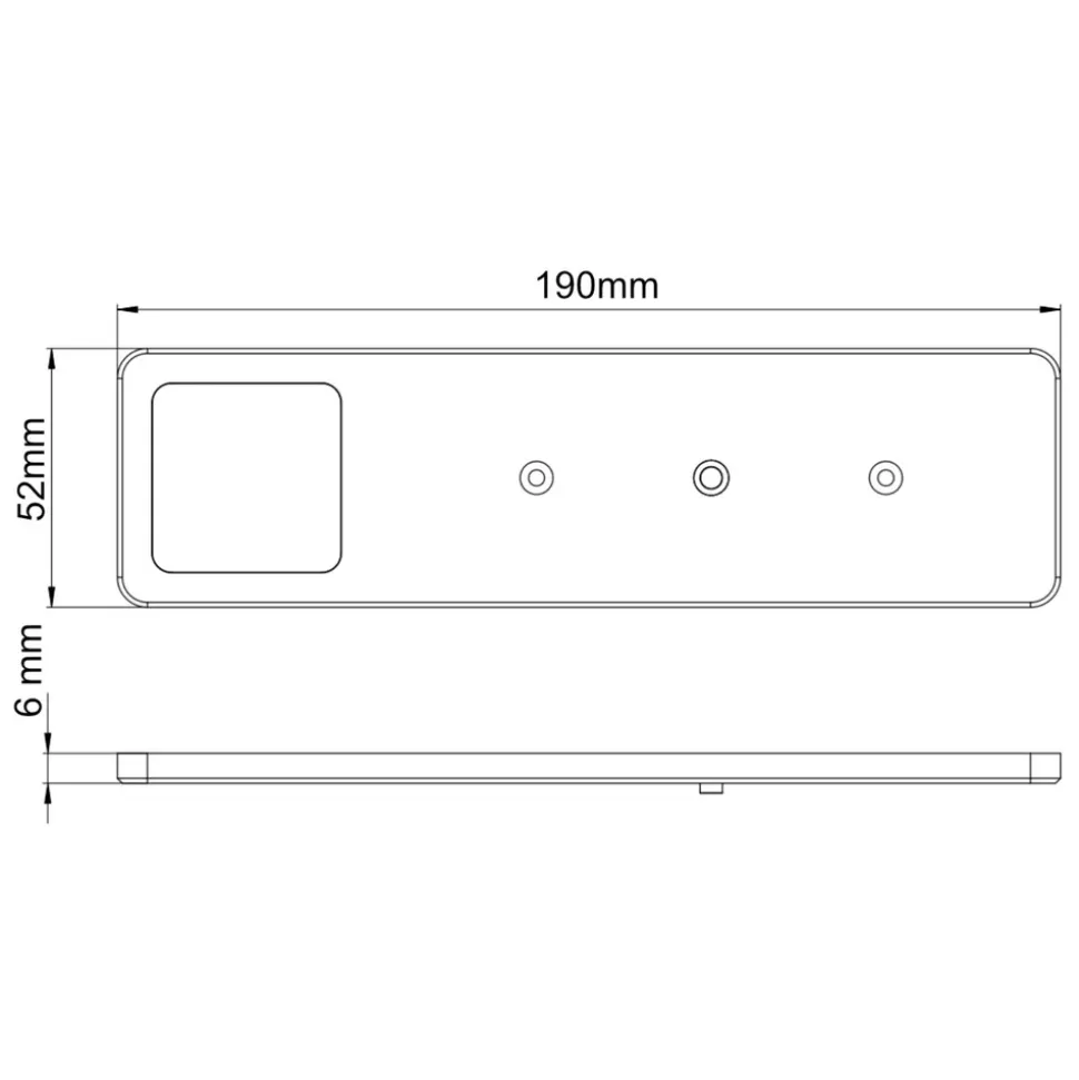 LED Unterbauleuchten SET Solid2, silbergrau mit mech. Schalter, 3W, 200cm Kabellänge, 2er Set warmweiss
