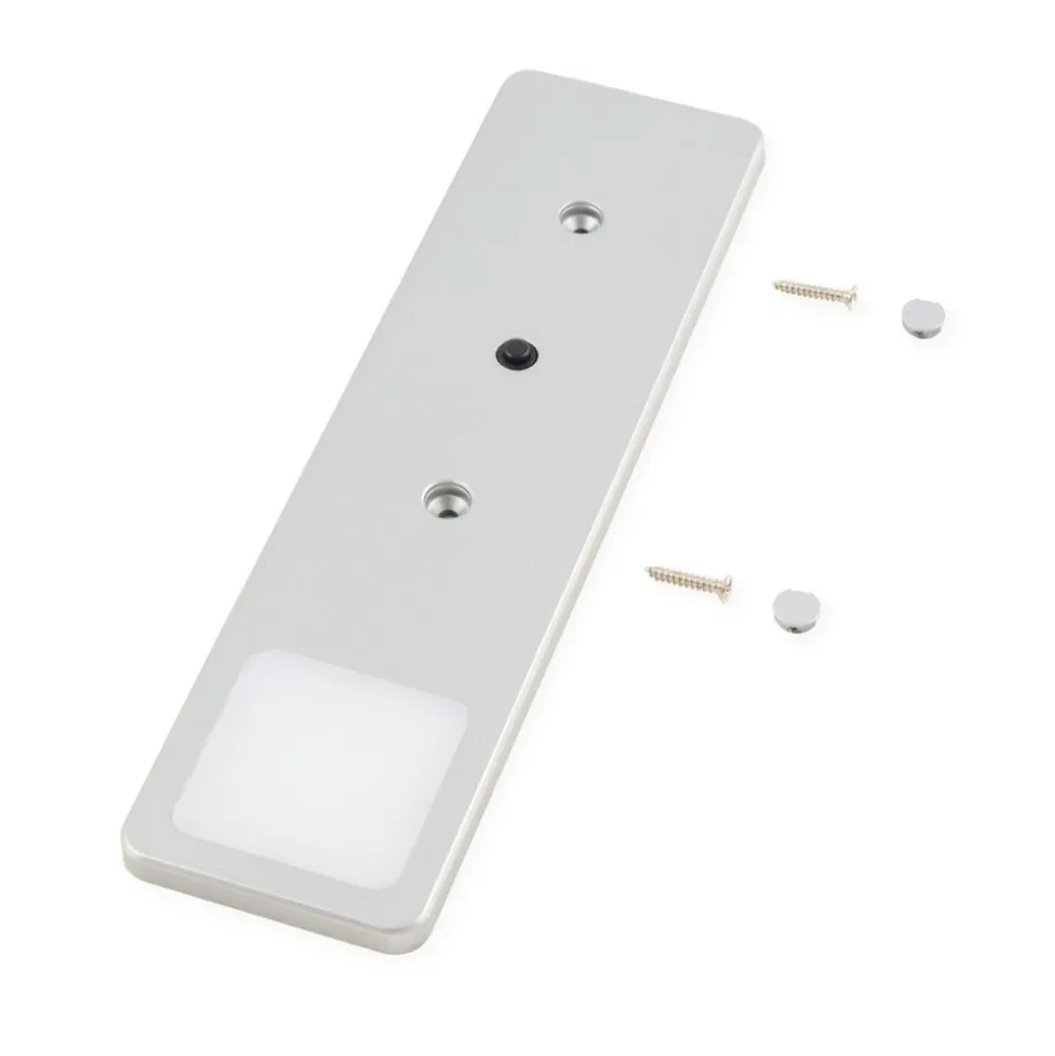 LED Unterbauleuchten SET Solid2, silbergrau mit mech. Schalter, 3W, 200cm Kabellänge, 2er Set warmweiss