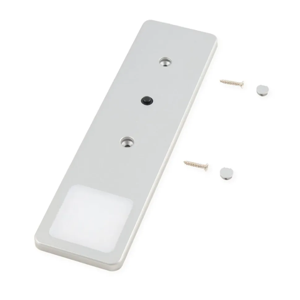 LED Unterbauleuchten SET Solid2, silbergrau mit mech. Schalter, 3W, 200cm Kabellänge, 2er Set warmweiss
