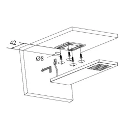 LED Unterbauleuchte, silber-grau, warmweiss, integrierter Sensor, 1er SET