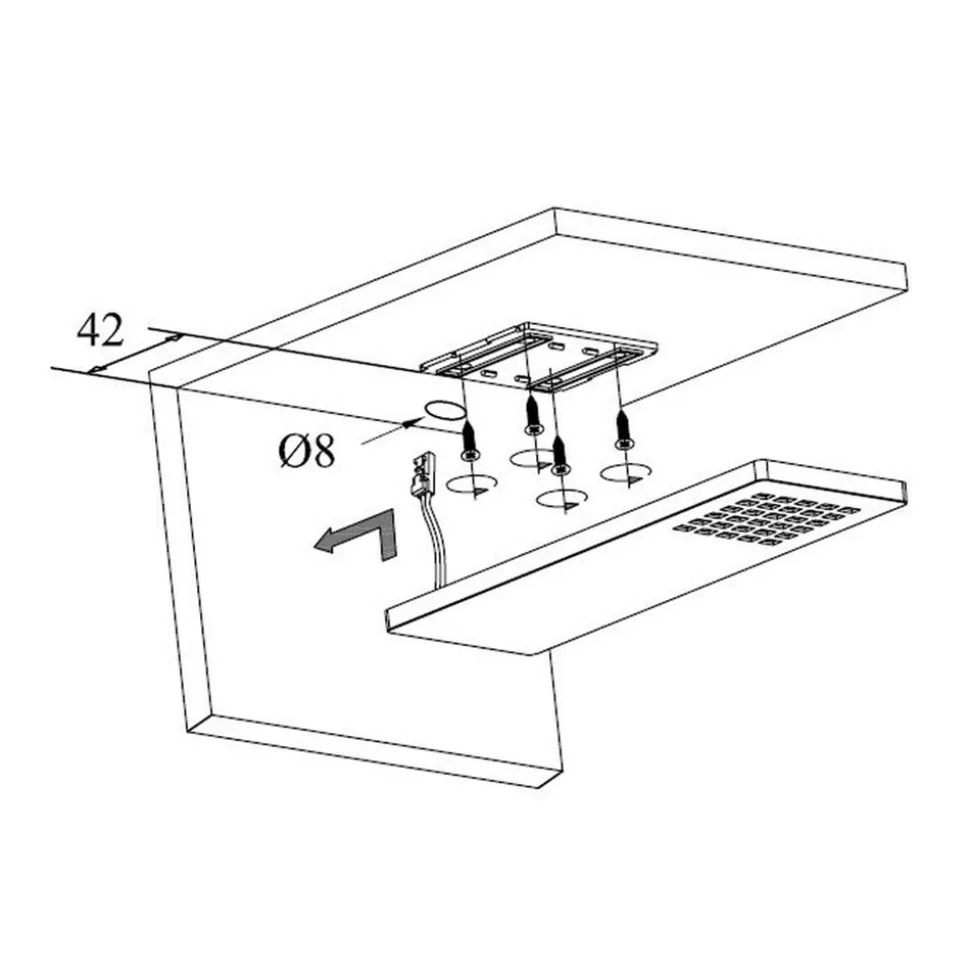 LED Unterbauleuchte, silber-grau, warmweiss, integrierter Sensor, 1er SET
