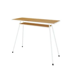 Letti Moderni Bürotisch Kost Dash 100x40 cm – Walnuss Tróia mit Weiß