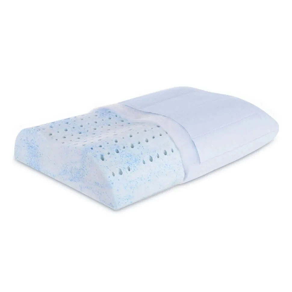 Letti Moderni Kopfkissen Gel Anatomic Latex Weiß 38x80 cm