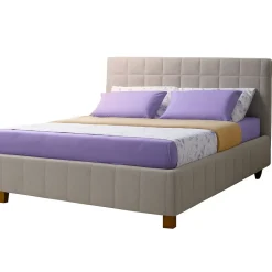 Letti Moderni Polsterbett Quadro 180x200 in Siena Beige