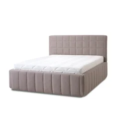 Letti Moderni Polsterbett Quadro Grande 160x200 in Siena Dark Beige
