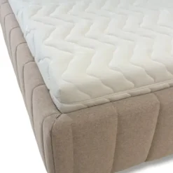 Letti Moderni Polsterbett Quadro Grande 160x200 in Siena Dark Beige