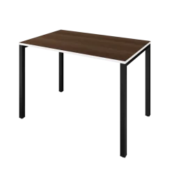 Letti Moderni Schreibtisch Coeu 110x70 cm – Weiß mit Eiche Weiß Dekor