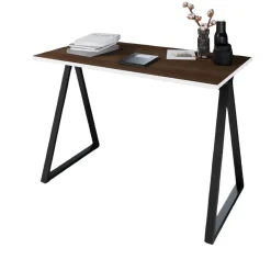 Letti Moderni Schreibtisch Wye 110x60 cm – Schwarz mit Wengue Dekor