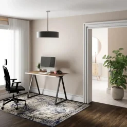Letti Moderni Schreibtisch Wye 110x60 cm – Schwarz mit Wengue Dekor