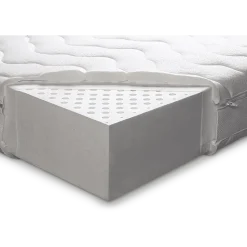 Letti Moderni Topper Lux Latex Weiß 100x190 cm – Höhe 8 cm