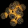 LEX LED Batterie-Lichterkette Gold-Ball warmweiß
