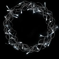 LEX LED Metallkranz grobmaschig, kaltweiß, Ø 30 cm, 40 LEDs