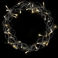 LEX LED Metallkranz grobmaschig, warmweiß, Ø 30 cm, 40 LEDs