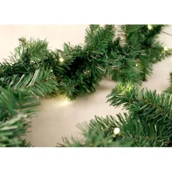 LEX Weihnachtsgirlande mit Lichterkette, 100 LEDs, für innen und außen