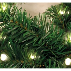 LEX Weihnachtsgirlande mit Lichterkette, 100 LEDs, für innen und außen
